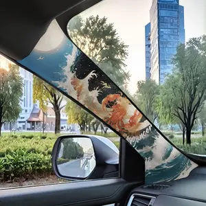 Jdm Car Interior A-Pillar Modification Kit, Universal Style Upgrade Set, Self-Adhesive Elastic Patch for Cancer Zodiac Sign, Car Interior Decor