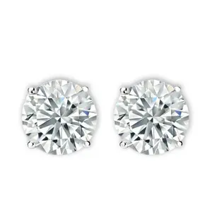 Four-Prong Diamond Stud Earrings