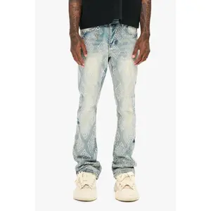 Glim Stacked Flare Jeans Vintage Wash Glim Stacked Flare Jeans Vintage Wash