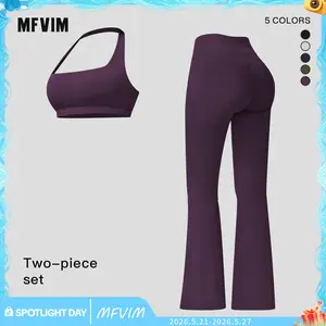 MFVIM Women's Solid Color Cut-Out Backless Camisole Top & High-Waist Leggings Tracksuit Set Sporty Comfortable Breathable Outfits for Yoga Gym Workouts Running Valentine's Day Gift for Girls Ladies' Summer Sports Wear Athleisure Sweatsuit, 2 Piece Sets, W