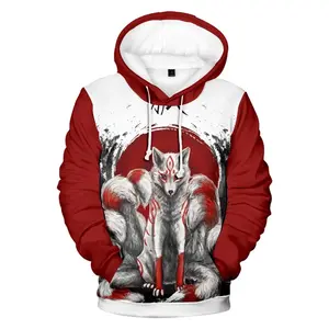 Nine Tailed Fox 3D digital printing hoodies men/Women cosplay costume Hoodie Sweatshirt Spring Autumn Jacket Coat unisex Clothes