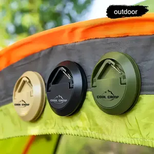 Magnetic Camping Hook, Durable Abs & Stainless Steel, No Drilling Required, Ideal for Tent Lights, Camp Lanterns, Camping Gear