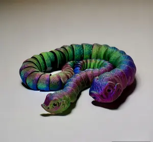 3D Printed Articulated Hognose Snake Statues & Figurines, Different sizes Available, Rainbow Colors Available Gift lovers