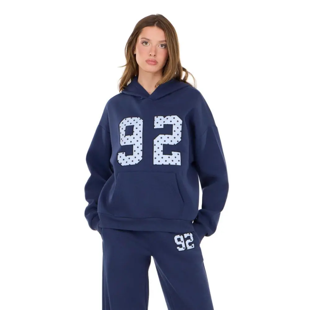 Forever 21 oversized hoodie w/ screens and rhinestones, Casual, Long Sleeve, Pullover