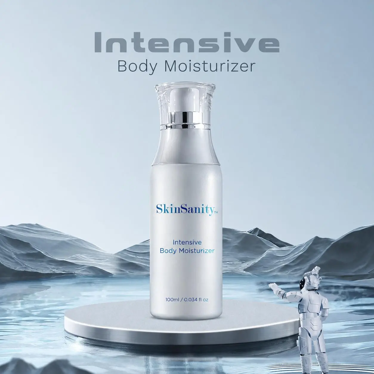 SkinSanity Body Moisturizer with 5% Niacinamide, Shea Butter & Coconut, Gentle Body Care Lotion for 24-Hour Hydration, 3.38 fl oz, Eczema, Daily, Hydrating Cocoa Intensive