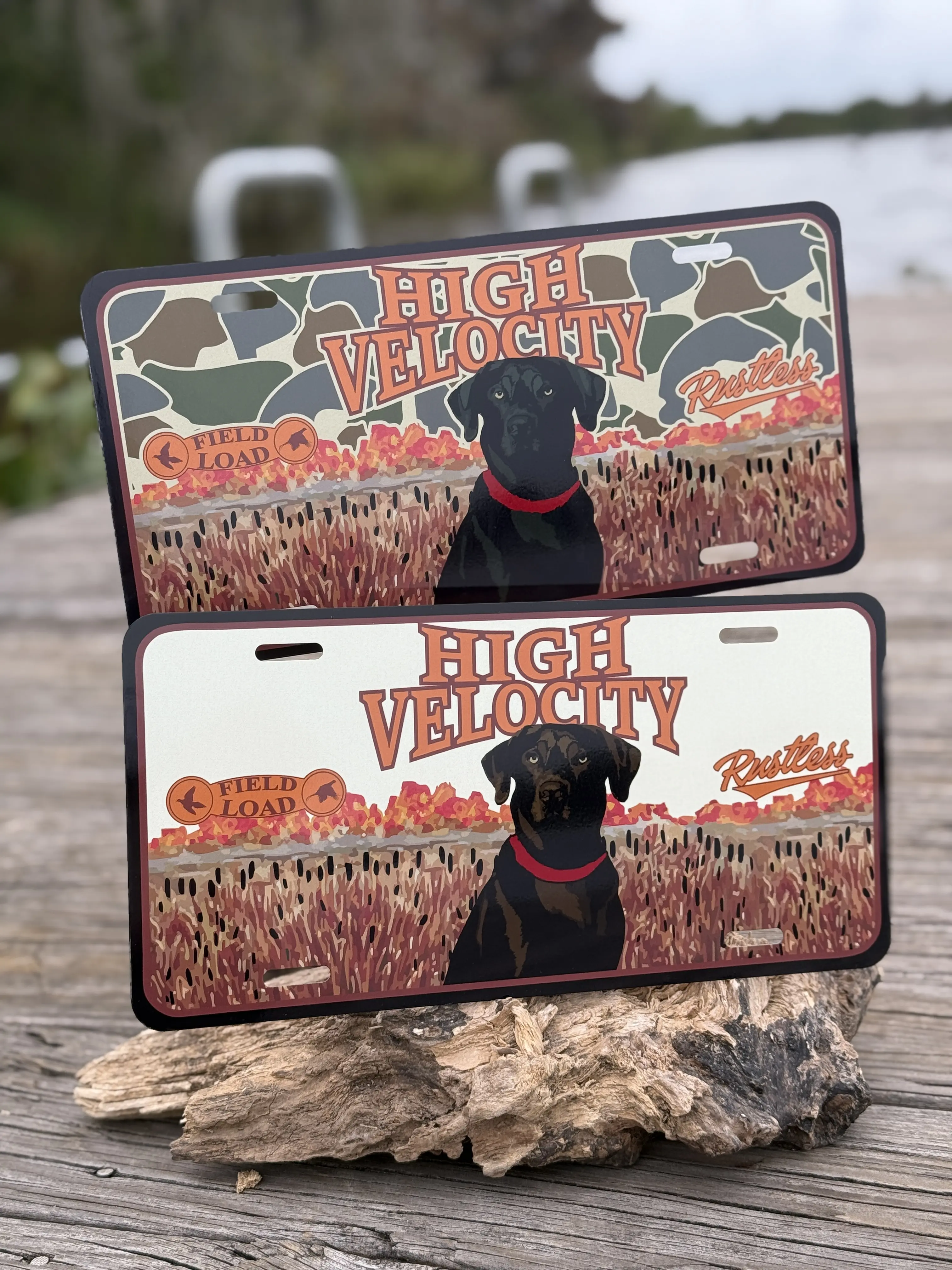 Labrador Retriever Shell Design License Plate