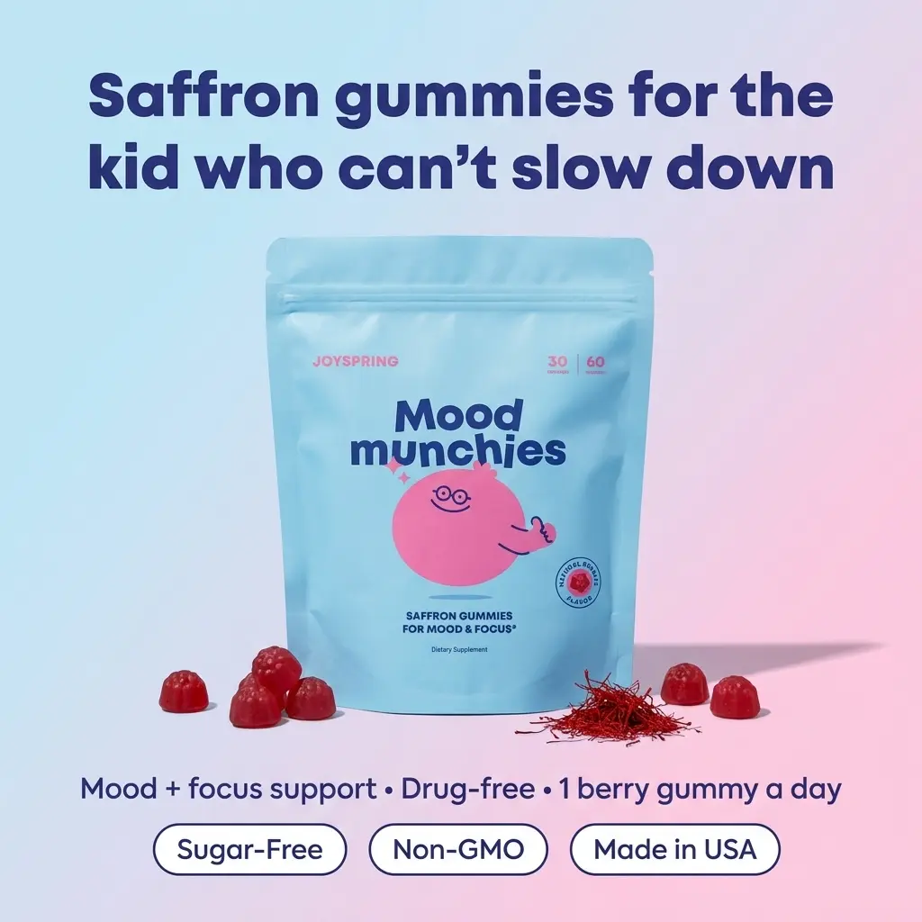 JoySpring Saffron Mood Munchies Gummies – Plant-Based Saffron Formula for Daily Wellness Designed to Support Mood and Focus