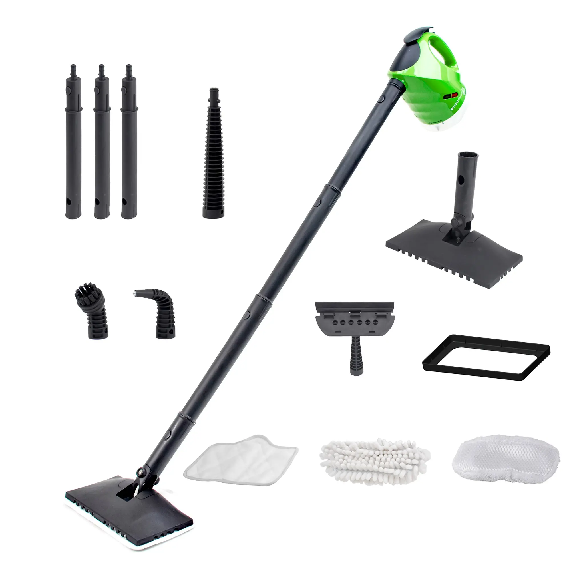 H2O Multipurpose Handheld Steam Cleaner - H2O SteamFX Pro, For Upholstery and Floor Cleaning, Comes with 12 Pieces Accessory Cleaning Tool to clean carpet, couch and more home use