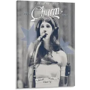 Clairo Charm Music ​​Poster Canvas Wall Art Posters For Room Aesthetic And Decor 1Canvas Painting Posters And Prints Wall Art for Living Room Bedroom Decor 20x30inch(50x75cm) Gifts Colorful Ornaments Decoration Artistic Photo