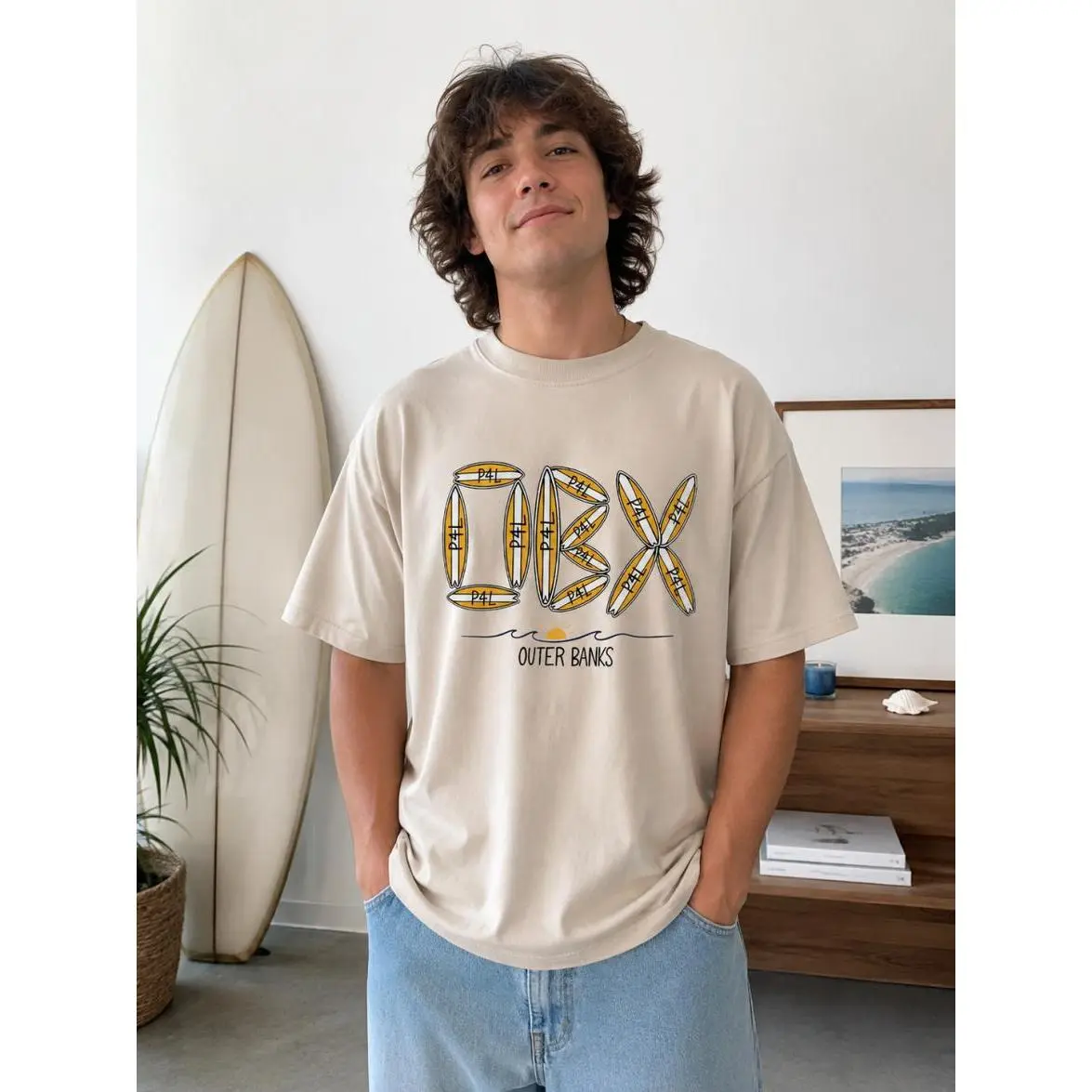 OBX5 Outer Banks P4L Surfboard Graphic T-Shirt, Pogue Life Beach Tee, Coastal Adventure Fan Shirt, Gift for OBX Fans