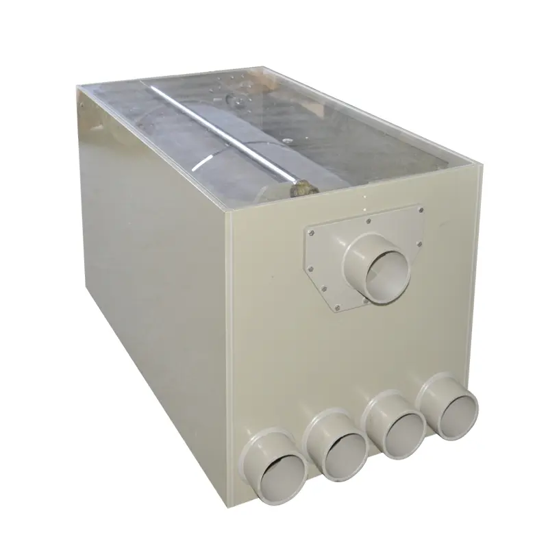 Koi Pond Macro Drum Filtration System 80 Tons 21,500 GPH with 316 Stainless Steel Filter Media, Automatic Cleaning, and Integrated Buffer Pool
