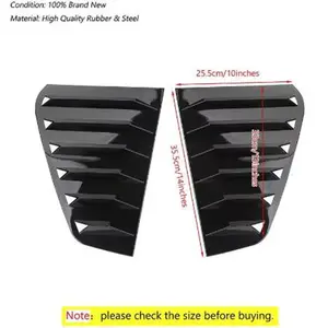2pcs for V-W Volk/swagen Golf7 MK7 7.5 GTI R 2013-2019 Accessories Sporty Car Auto Exterior Rear Side Window Louvers Air Vent Scoop Shades Cover Trim Blinds -Glossy Black