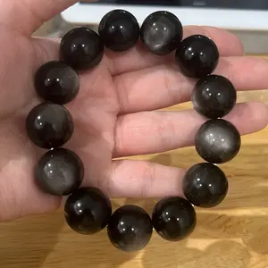 Silver Obsidian Bracelet - Natrual Crystals