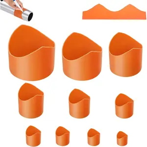 10PCS Pipe Cutting Guides, Pipe Saddle Template, Artificial Pipes Insulation Cutting Guide, Arc Edge Cut Guides, Fits 4/3" 1" 1.25" 1.5" 2" 2.5" 3" 4" 6" 8" Pipes