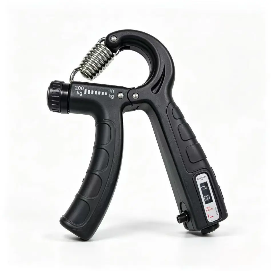 Adjustable Hand Grip Strength Trainer with Built-in Counter, 10-200KG (22-440LBS) Resistance, Portable Forearm & Hand Fitness Exerciser for Gym Workouts