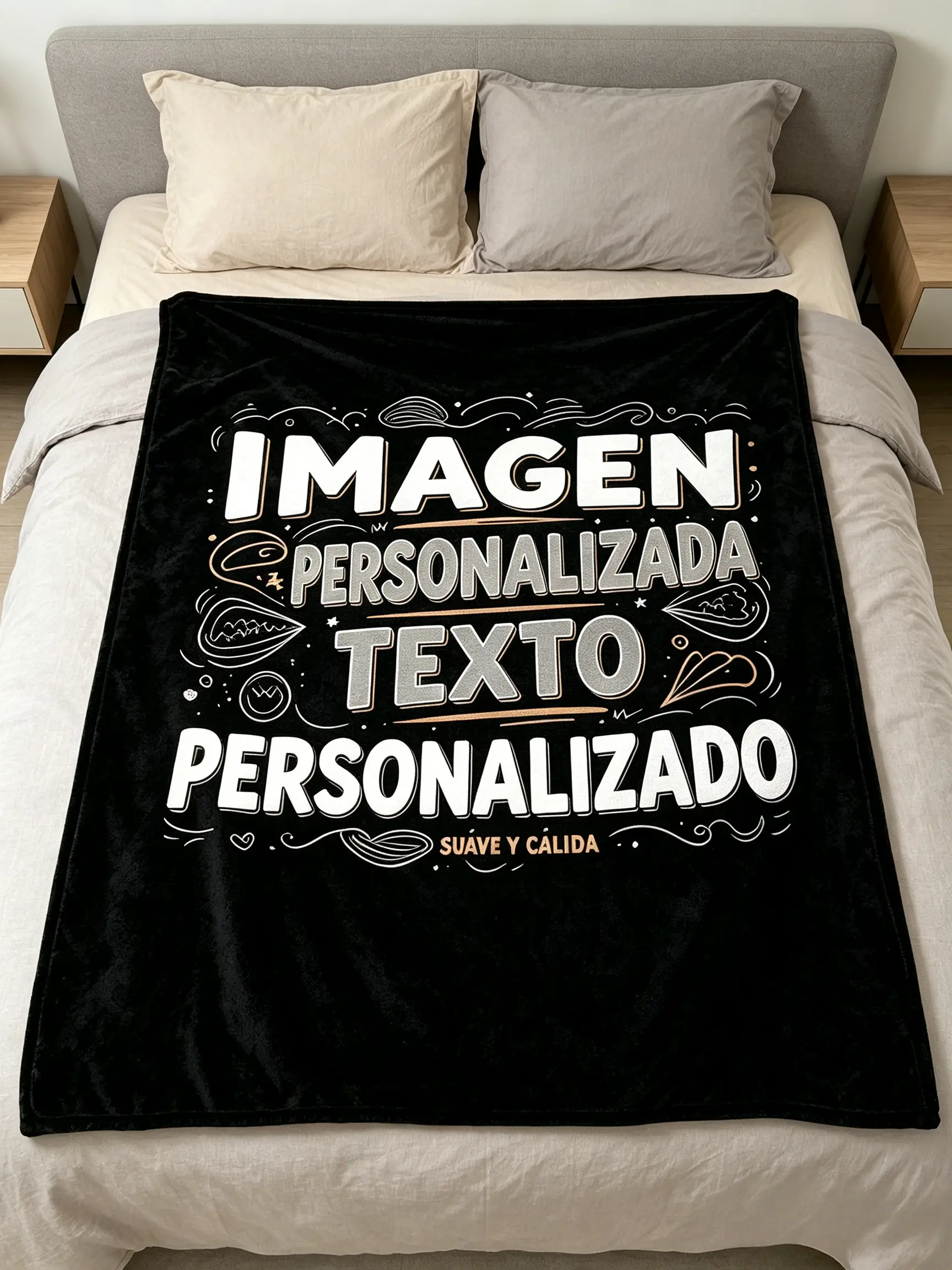 Custom DIY flannel blanket — ultra soft, light yet thick, thermal and warm ($11.99); custom images and text; plush blanket for air conditioning, home decor for all seasons; ideal multipurpose blanket for napping.