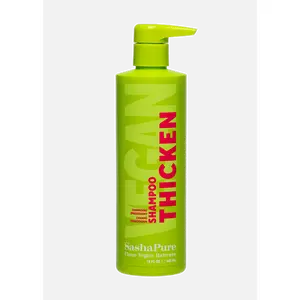 SashaPure Thicken Shampoo - Vegan Brazilian Babassu & Organic Sacha Inchi Oil - Gentle Cleanser for Fine Hair - 15oz