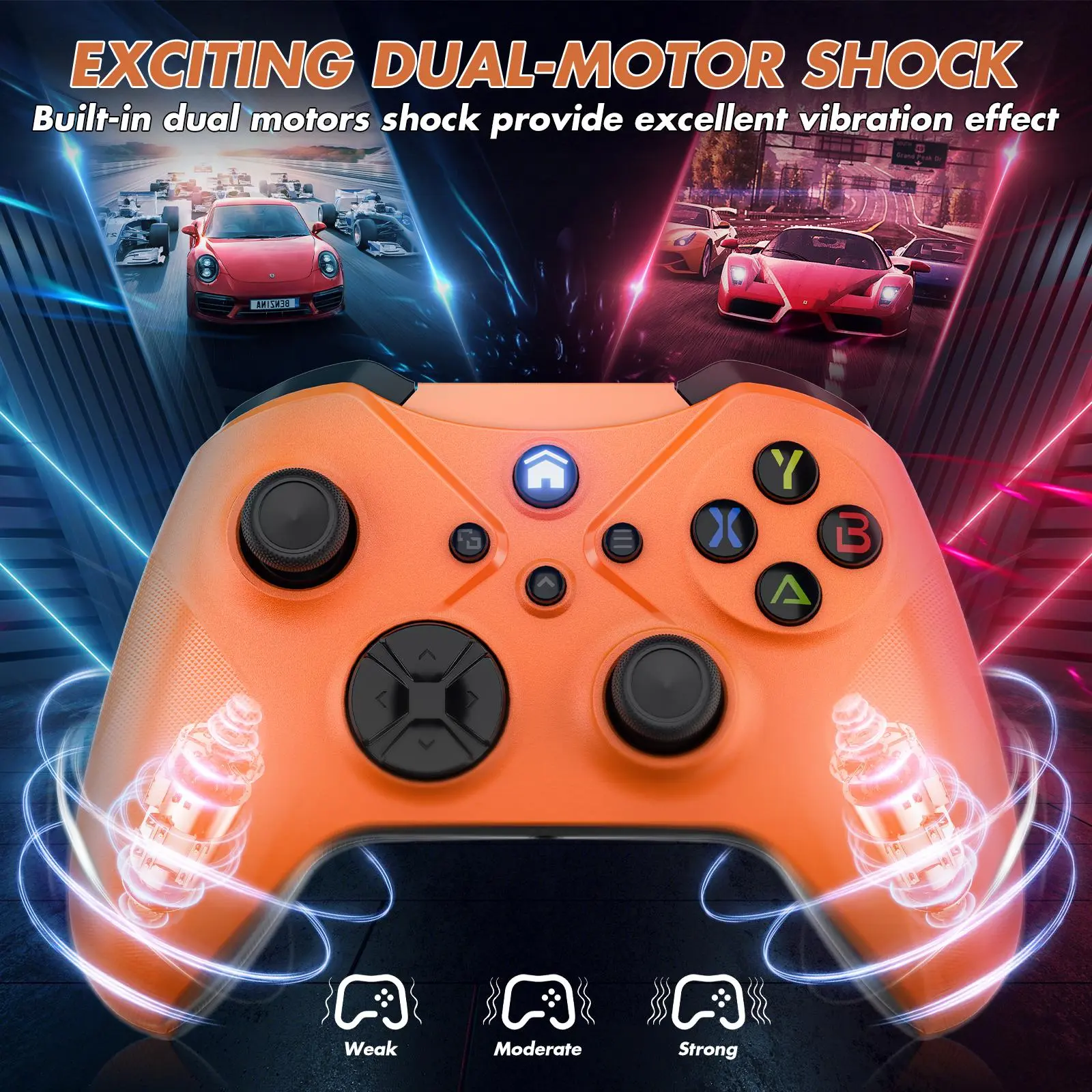 Xbox One Wireless Controller Pro, Multi-Platform Gamepad for Xbox One/PC/Android/iOS  with Turbo, Macro & Dual Vibration, Bluetooth/USB-C/WiFi Connectivity