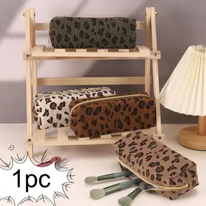 Multi-Functional Leopard Velvet Pencil Case and Cosmetic Bag – Ideal for Students and Office Use, Great Gift for Mother’s Day, Birthday, Valentine’s Day, Bridesmaid, or Wedding