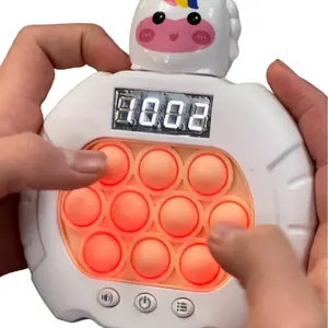 Quick Fast Push Light Up Pop Game Fidget Toys for Kids and Adults | ABS and Silicone Materials, Unisex