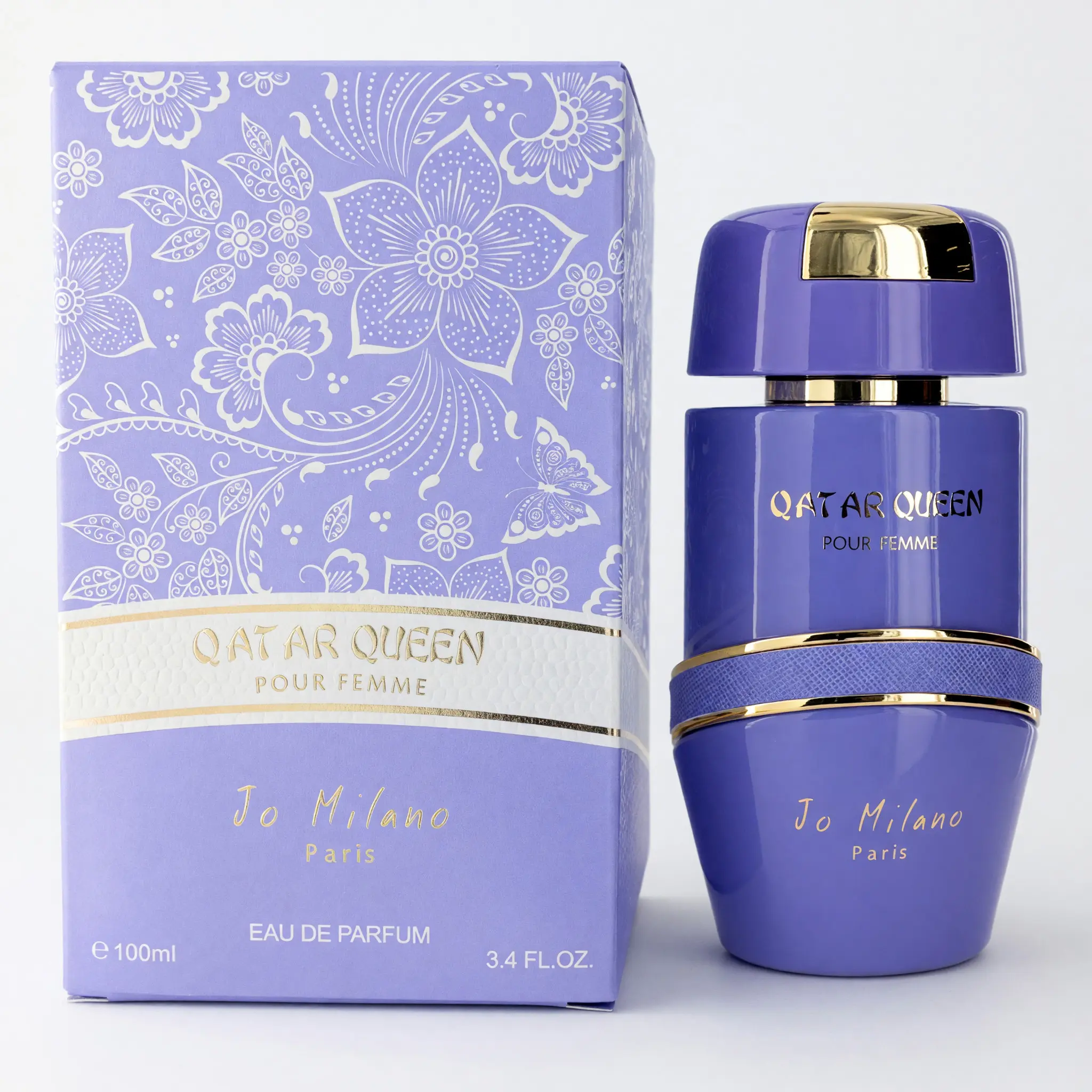 Qatar Queen by Jo Milano, 3.4 oz EDP for Women, 3.4 Fl Oz, Candy Accords, Vanilla Scents, Amber Vanilla Women's Fragrance, Fruity, Green Tangerine, Fresh, Heart Notes, Strawberry