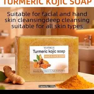 Turmeric Kojic Acid Facial Soap, Daily Skincare Cleanser for Face (Beauty & Personal Care)