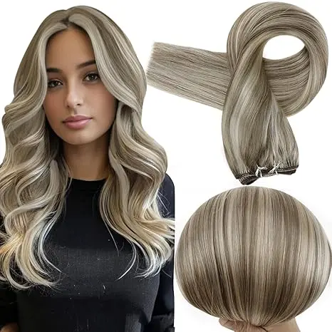 S-#8P60 Ash Brown Highlight Blonde