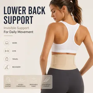 1PC Slim Lumbar Support Belt Lightweight Breathable 4-Point Back Support Waist Trainer for Women & Fitness Use
