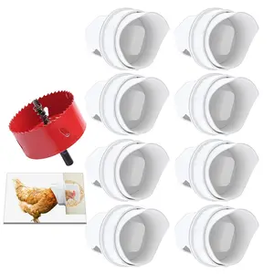 8packs DIY Chicken Feeder Automatic Poultry Feeder Kits, Suitable for Buckets, Barrels, Bins, Troughs 8packs DIY Chicken Feeder Automatic Poultry Feeder Kits, Suitable for Buckets, Barrels, Bins, Troughs