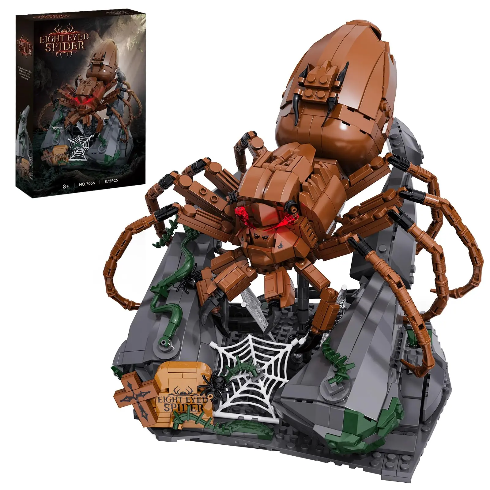Spider Building Blocks Set, 875PCS  Model Building Blocks kit, Animal Building Brick, Creative Toys Gifts for Adults and Teens
