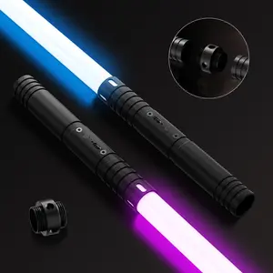 RGB Light Saber Toy Sword, 20 Colors LED Glowing with Battle Sounds, USB Rechargeable, Aluminum Alloy Handle, Perfect for Cosplay, Halloween, Christmas Gifts, Portable Rechargeable Lightsaber