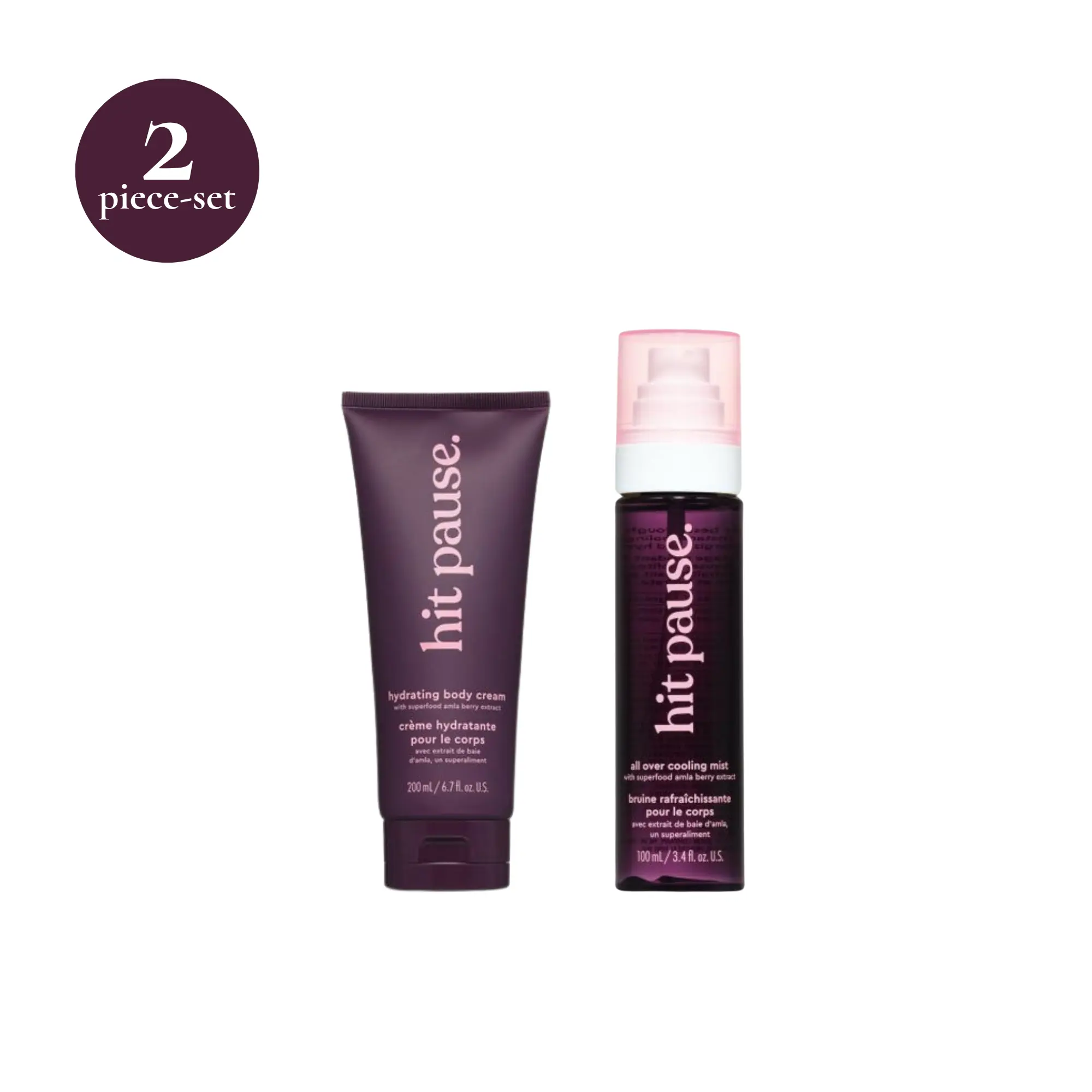 Hit Pause Peri & Menopause Moisture + Cooling Duo – All Over Cooling Mist & Hydrating Body Cream for Hot Flashes