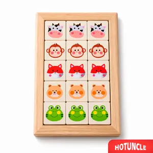 Montessori Wooden Animal Sliding Puzzle | Brain Teaser Toy for Kids | HOTUNCLE