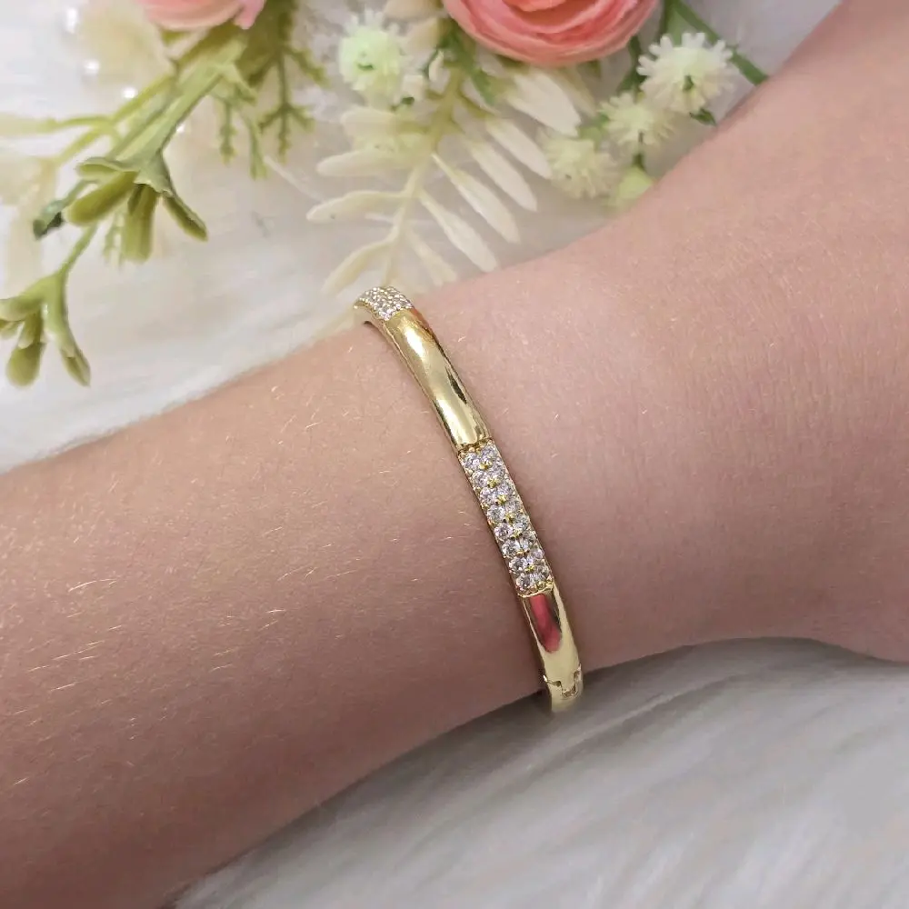 BANGLES OPEN PARA NIÑAS 3 TALLAS DISPONIBLES. LAMINADO 14K