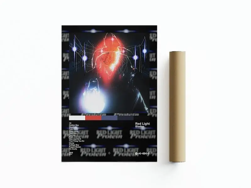 Bladee Red Light Poster