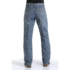 Cinch Men's White Label Relaxed Fit Jeans MB92834003 - Mid Waist Straight Leg Medium Wash Denim for Ranch Work & Casual Wear