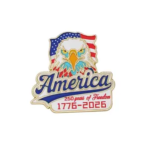 Refined American Independence Day 250th anniversary badge pin for clothes, scarves, backpacks and decorative gifts