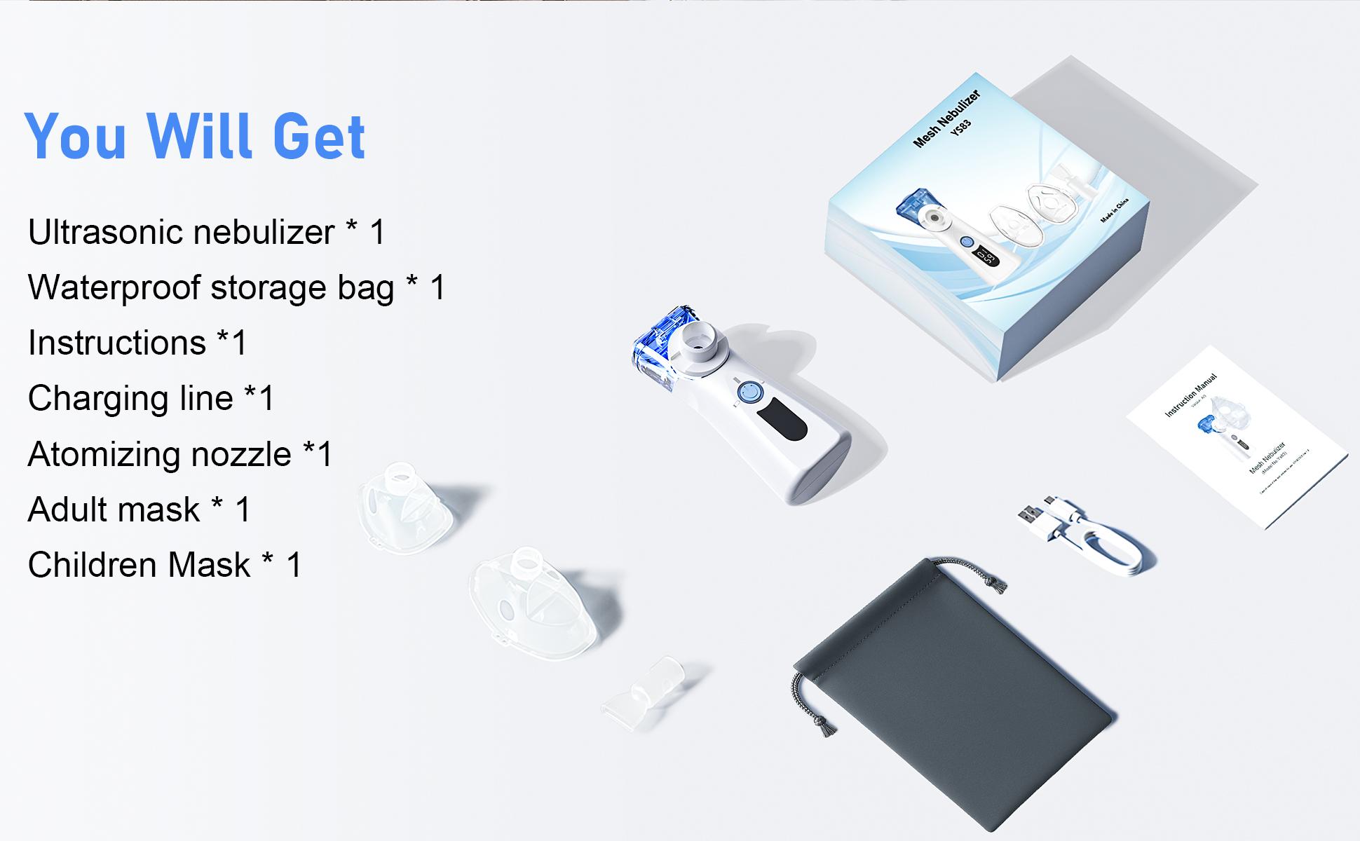 NBM-8 Handheld Nebulizer, Dual-Speed with Display, Rechargeable Lithium Battery, 5μm Mist, 8ml Capacity, Quiet Operation, Perfect for Daily Use and Personal Care
