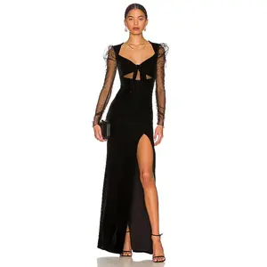 MAJORELLE Maya Gown in Black