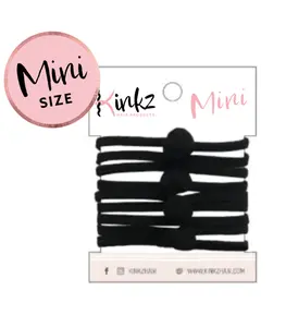 Kinkz Small 5-Inch Hair Tie Mini's for Kinky Curls - Pack of 2 for Effortless Styling