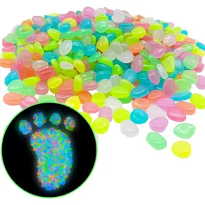 1000 PCS Multi-Color Glow Pebbles,Glow Stones,Glowing Rocks Colorful Decor for Fish Tank Pathway Garden Aquarium Walkway Driveway,Shining Pebbles Driven by Light or Sunlight