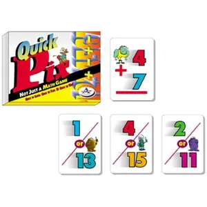 Talicor Quick Pix Math Game for Ages 7 and Up - Fast-Paced Addition & Subtraction Learning - 2 to 6 Players - SKU TAL2002