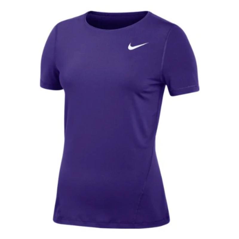 Nike Women's Pro Allover Mesh SS Top 2.0 Dri-FIT Technology Stay Dry Cooling Mesh Ideal for Sports Activities