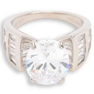 Radiance by Absolute™ 16.42ctw Oval Solitaire with Baguettes Ring
