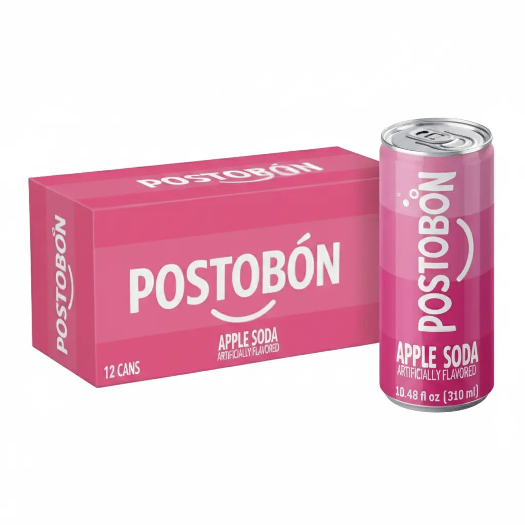 Postobon Manzana - Apple Flavored Soda 10.48 oz (Pack of 12)