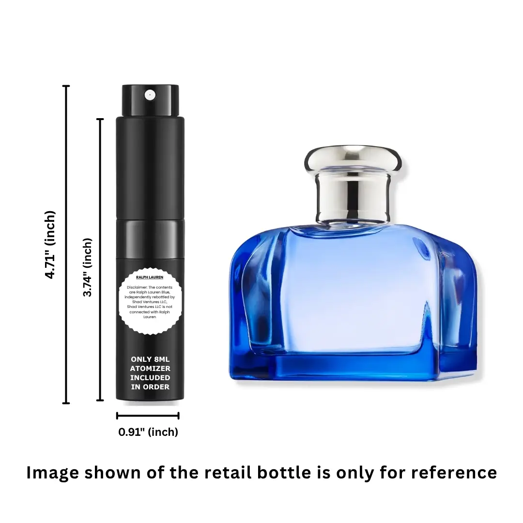 Ralph Lauren Blue Eau de Toilette Women 8ml / 0.27oz | 100% Original Authentic Decanted Perfume Spray