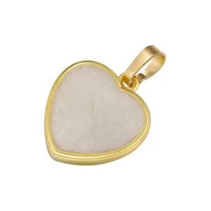 Simple Style Heart Shape Brass Enamel Plating 18k Gold Plated Pendant
