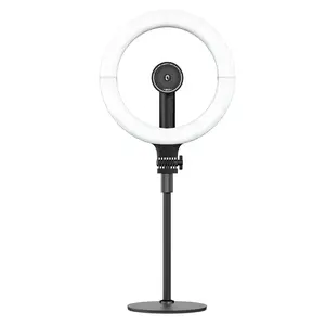 10 Inch Desktop Ring Light with Stand, Adjustable LED Circular Lamp for PC/video Calls, Photography, Zoom, Youtube, Tiktok Live Streaming