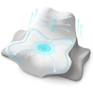 Reading Pillow for Bed,Pillow for Sleeping, Leaning and Lying, Cervical Pillow for Neck Pain Relief, Ergonomic Neck Pillow for Side, Back and Stomach Sleeper
