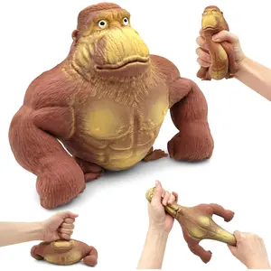 Squishy Monkey Toy,Stretchy Monkey Squeeze Toy,Elastic Stretchable,Gorilla Stretchy Fidget Toys for Anxiety Relief ADHD for Kids & Adults